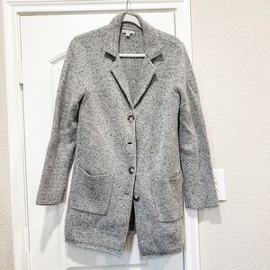 J.Crew Mercantile Women’s Donegal Wool Sweater Coat, Grey, Size Medium